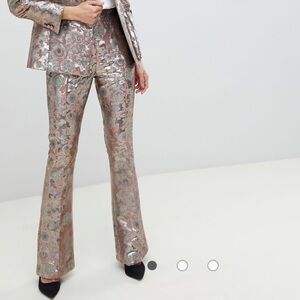 NWT ASOS Slim Kick-flare Jacquard Pants